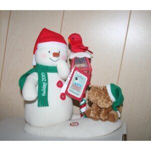 Hallmark Merry Carolers Trio Jingle Pals Snowman Dog Bird Plush 2013 NWT